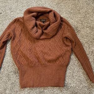 Shyanne Warm Rust Cowl Neck Sweater